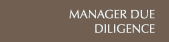 Manager Due Diligence